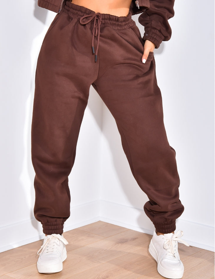 Brown Fleece Jogging Pants