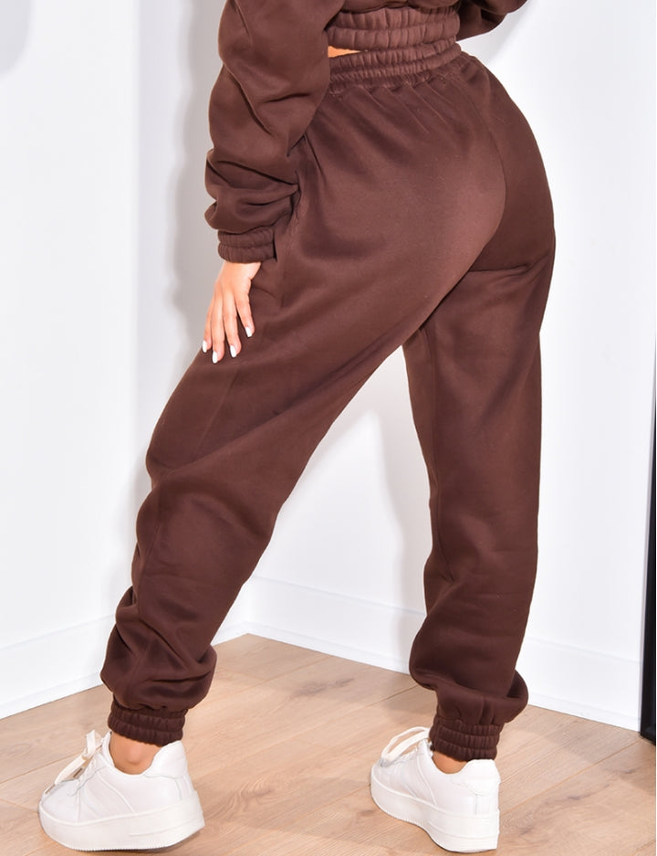 Brown Fleece Jogging Pants