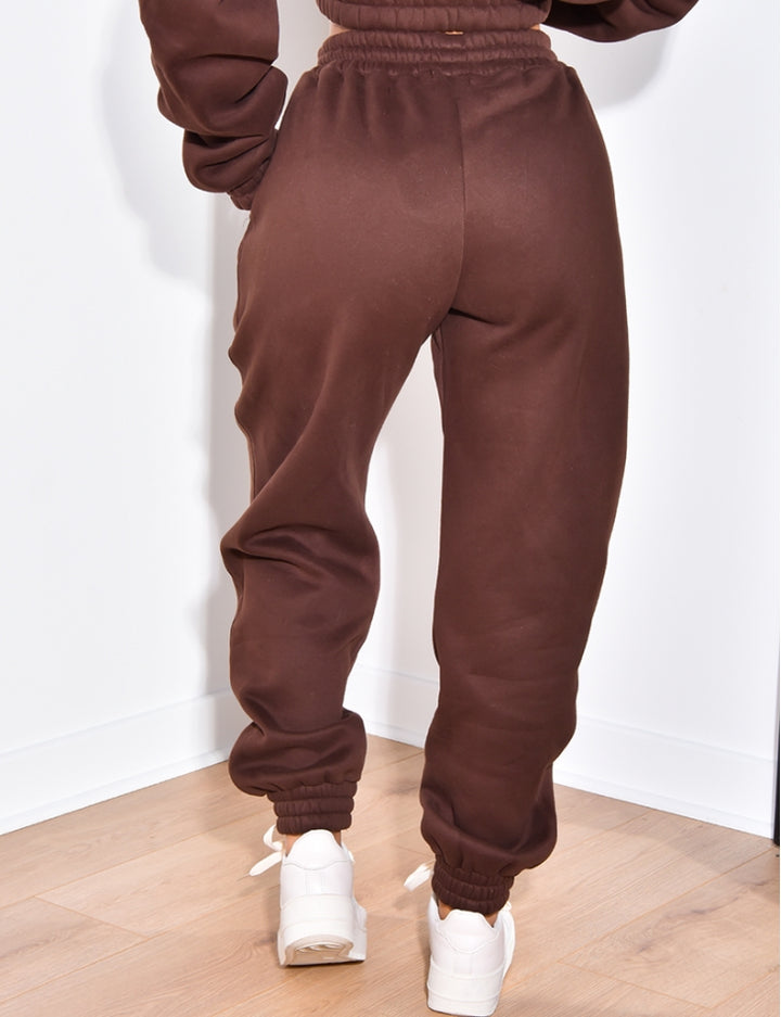 Brown Fleece Jogging Pants