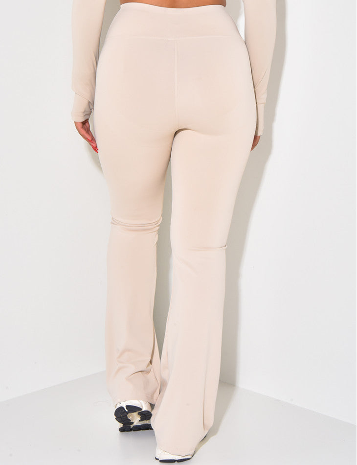 High-Waisted Flared Sports Pants
