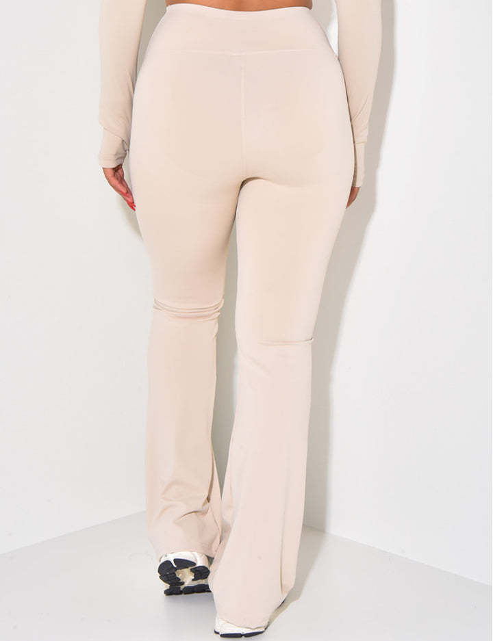 High-Waisted Flared Sports Pants