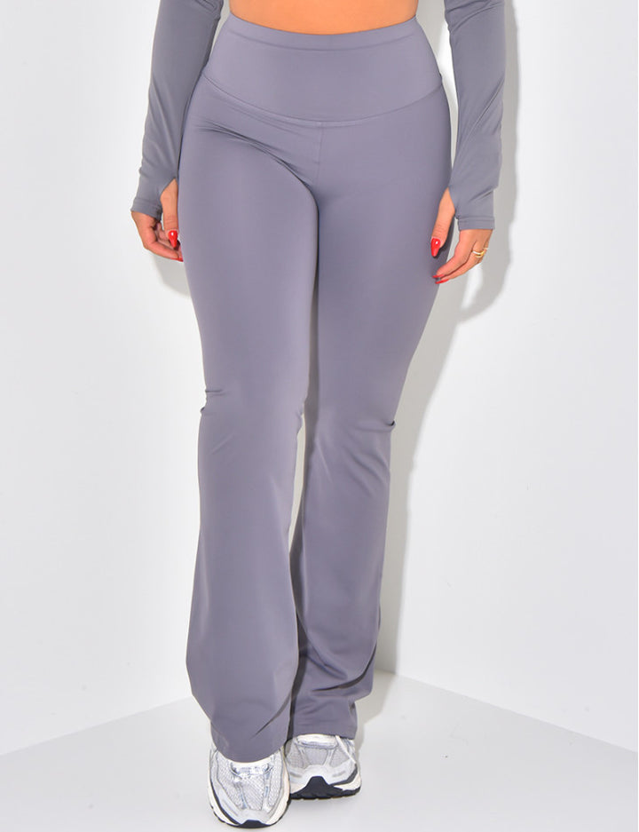 High-Waisted Flared Sports Pants