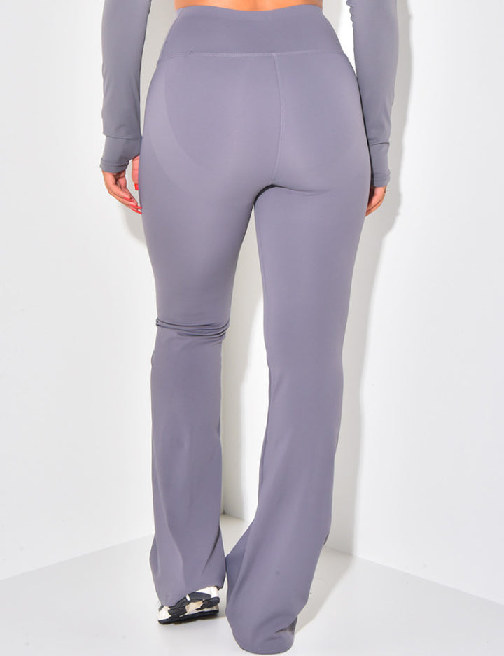 High-Waisted Flared Sports Pants
