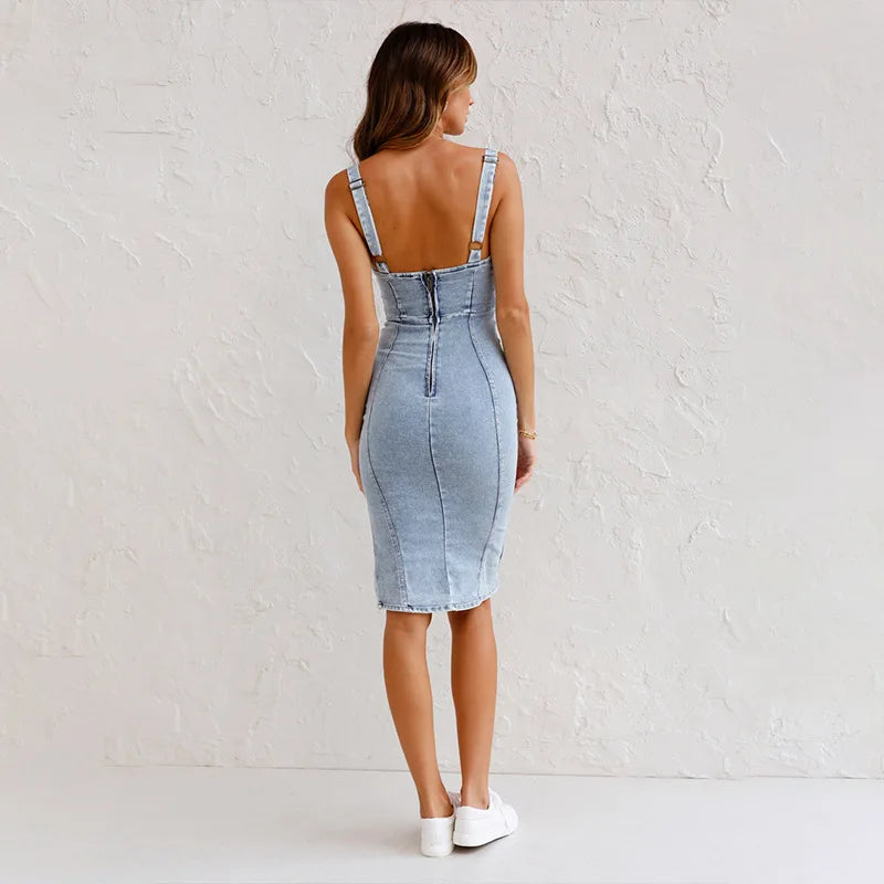 LUNEÁ | Bodycon Denim Dress