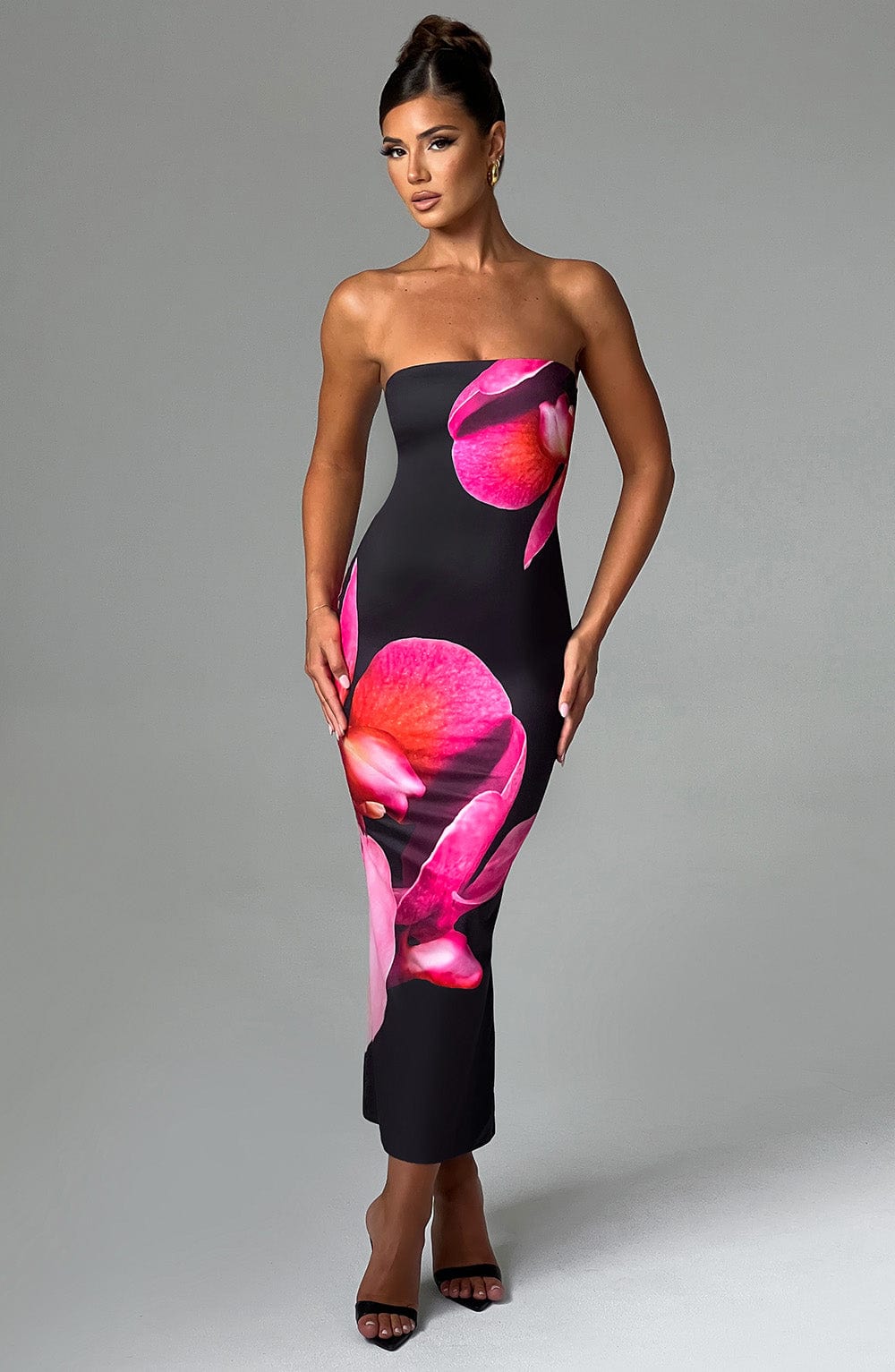 LUNEÁ | Fiora Midi Dress in Floral Print